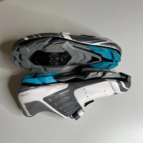 Shimano Dynalast Women’s SPD Cycling Shoes White Gray Size 42 EU MTB Road Bike - Picture 6 of 12